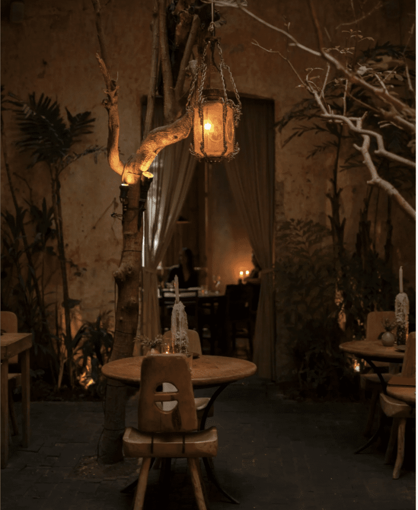Inside Taverna restaurant 