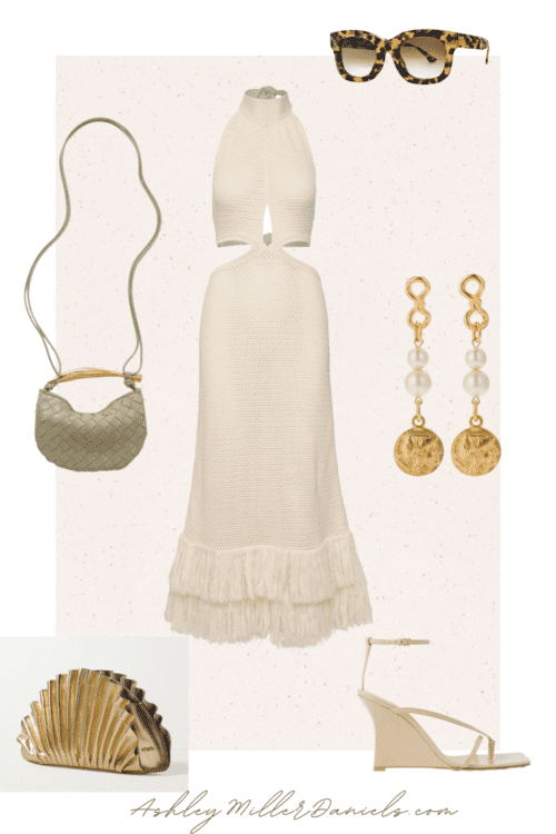 Spring outfits, white dress, outfit ideas by Ashley Miller