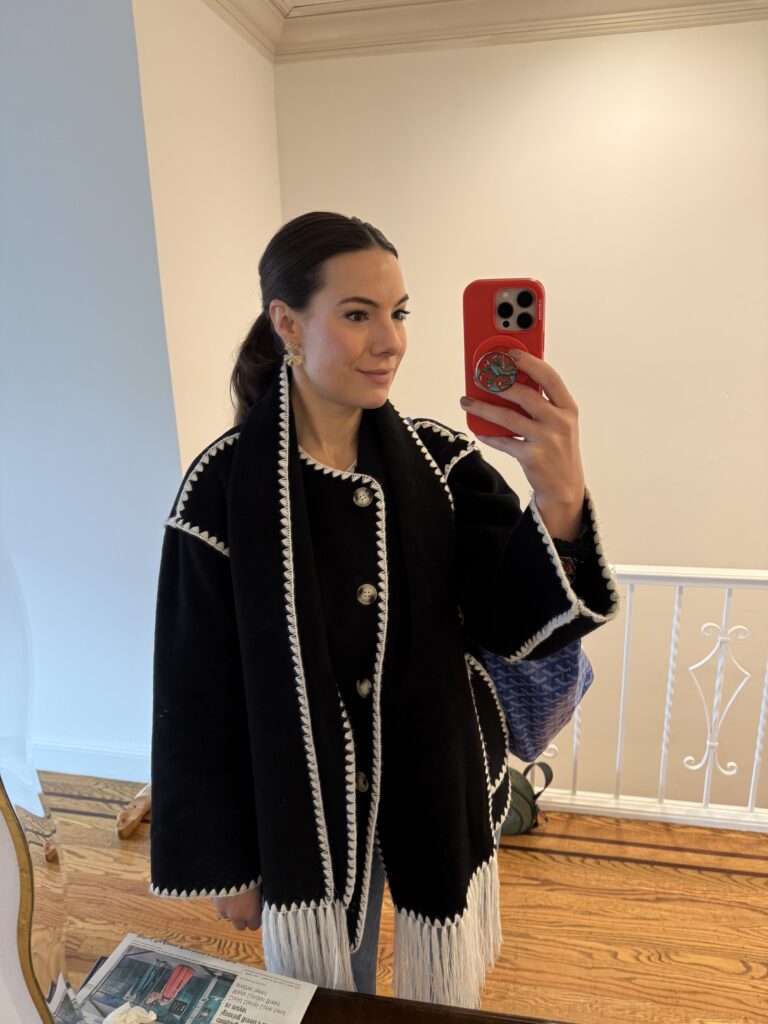 scarf jacket, toteme scarf jacket, quince scarf jacket 