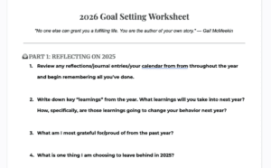 2026 Goal Setting Worksheet: Free Printable & Reflection Guide | Ashley ...