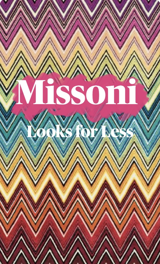 Missoni inspired zigzag pattern graphic for designer dress dupes and look alikes